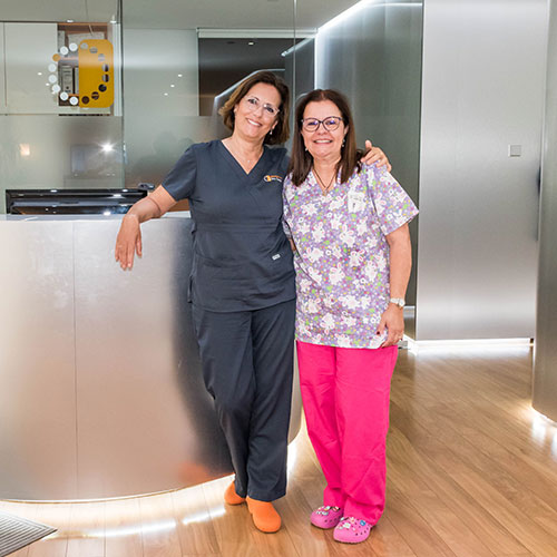 La doctora Campoy con la Doctora Pérez Silva